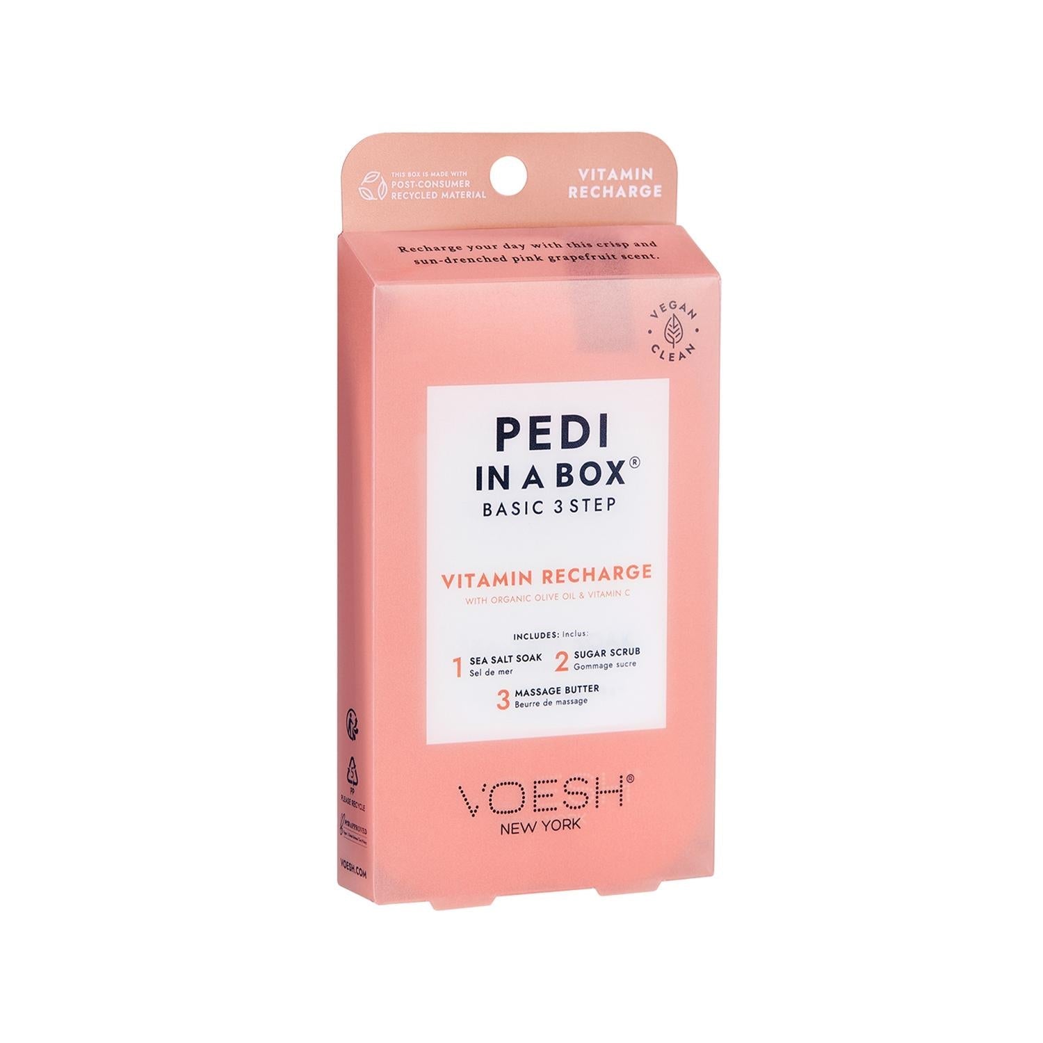 Voesh New York Pedi In A Box 3-Step Vitamin Pedicure Set