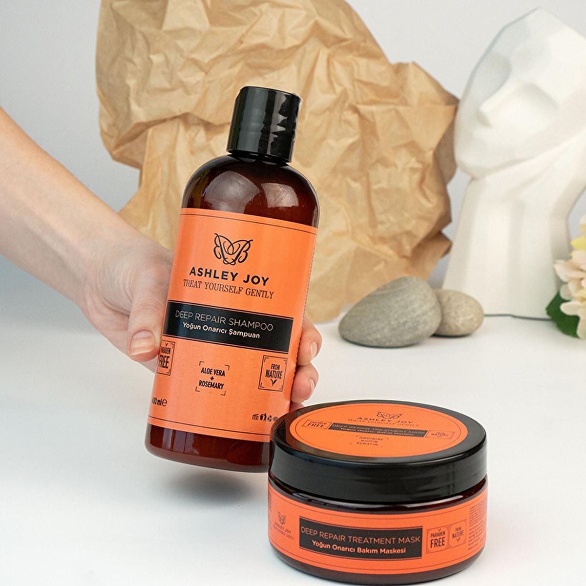 Ashley Joy Intensive Repair Shampoo: Strengthens, Moisturizes &amp; Prevents Breakage - Rosemary &amp; Plant-Based for Damaged, Weak Hair (13.53 fl oz)