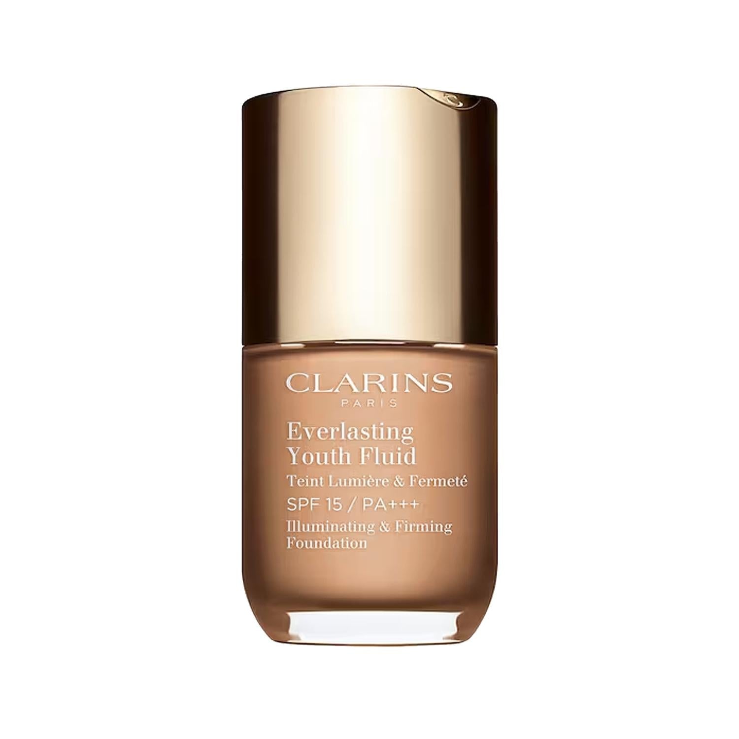 Clarins Everlasting Youth Fluid Foundation: Achieve Flawless, Radiant Skin | Long-Lasting, Anti-Aging Liquid Foundation Makeup