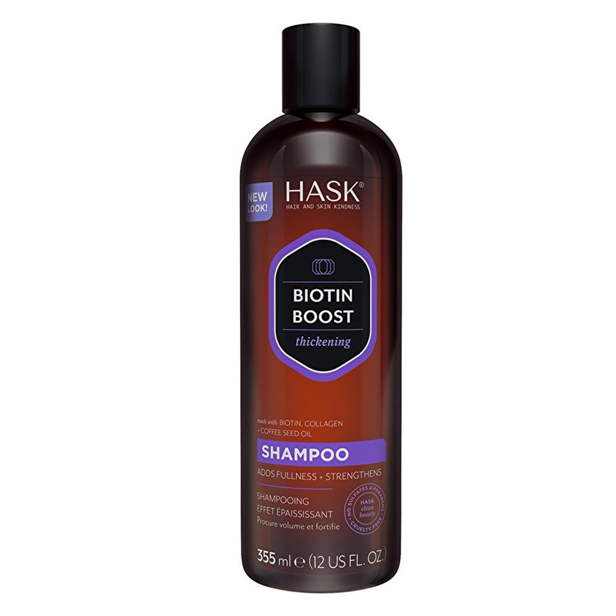 Hask Biotin Thickening Shampoo: Boost Volume &amp; Prevent Hair Loss | Shampoo for Thinning Hair, Daily Use &amp; Resilience
