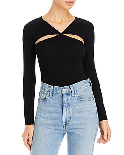 Line &amp; Dot Halo Cutout Sweater
