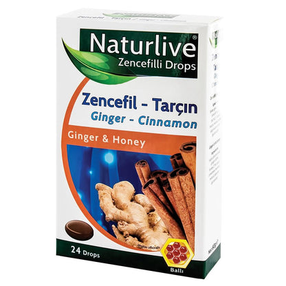 Naturlive Ginger &amp; Cinnamon Herbal Lozenges - 24 Count
