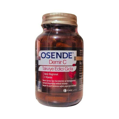 Osende Demir - High-Quality Iron &amp; Vitamin C Supplement for Immune Support - 60 Capsules