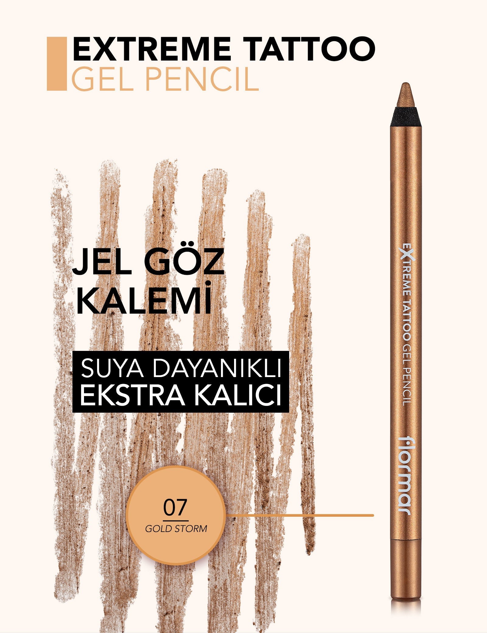 Flormar Extreme Tattoo Gel Eyeliner Pencil 1.2g