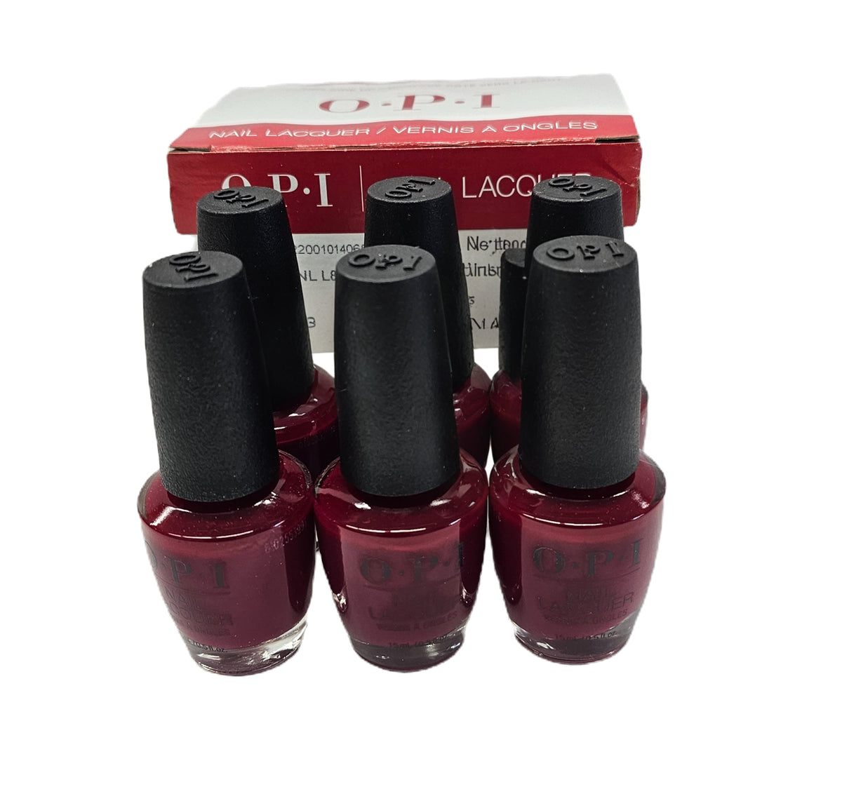Set of 6 OPI Nail Lacquer, Malaga Wine, Nail Polish, 0.5 fl oz