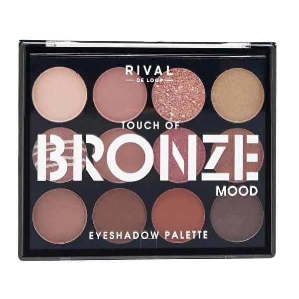 Rival de Loop Bronze Touch Eyeshadow Palette: Shimmer &amp; Matte, Highly Pigmented, Blendable - Create Stunning Eye Looks