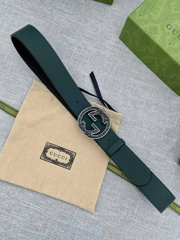 GUCCI Embellished coated-canvas and leather belt &
