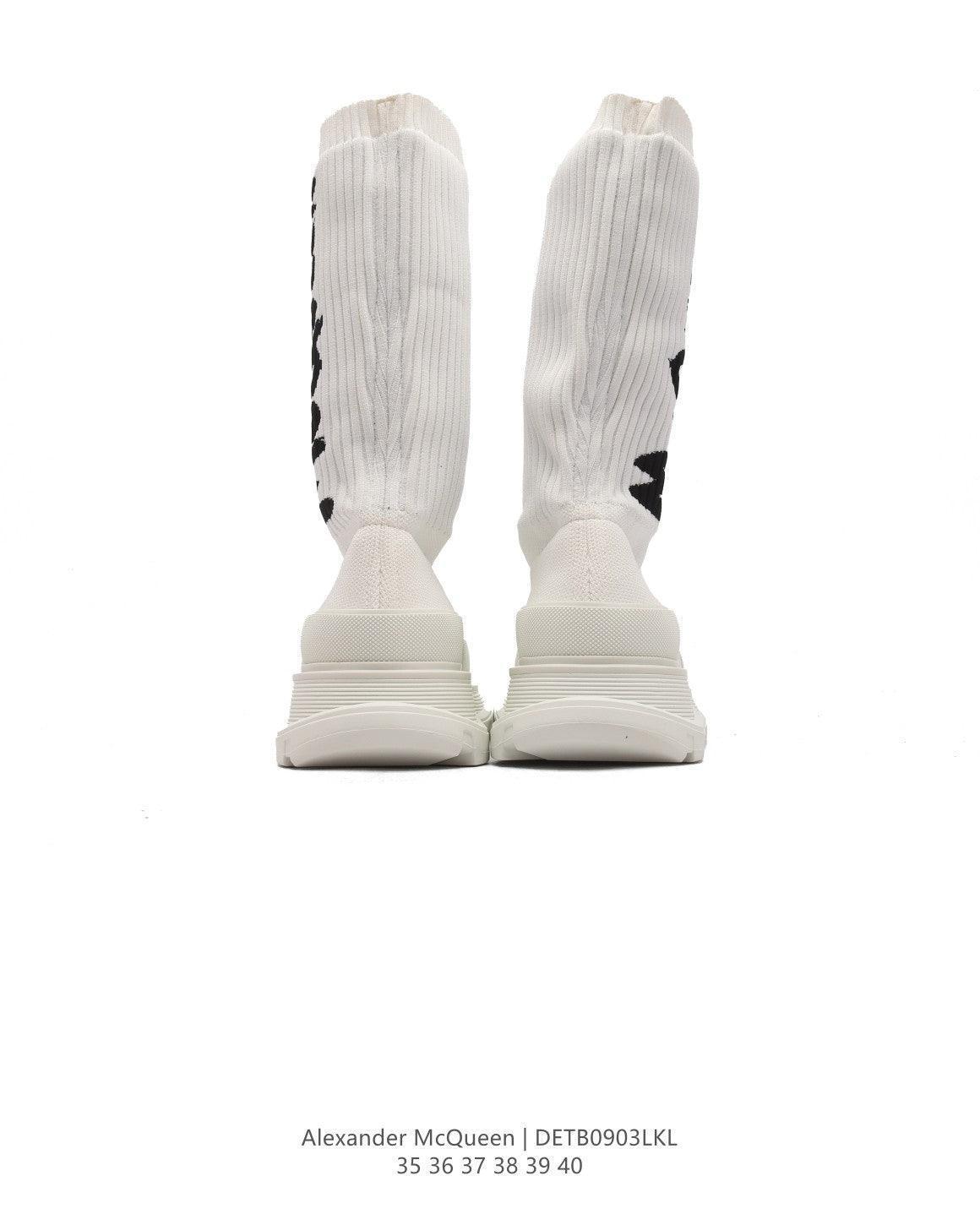 Alexander McQueen Graffiti Knit Tread Slick Boot