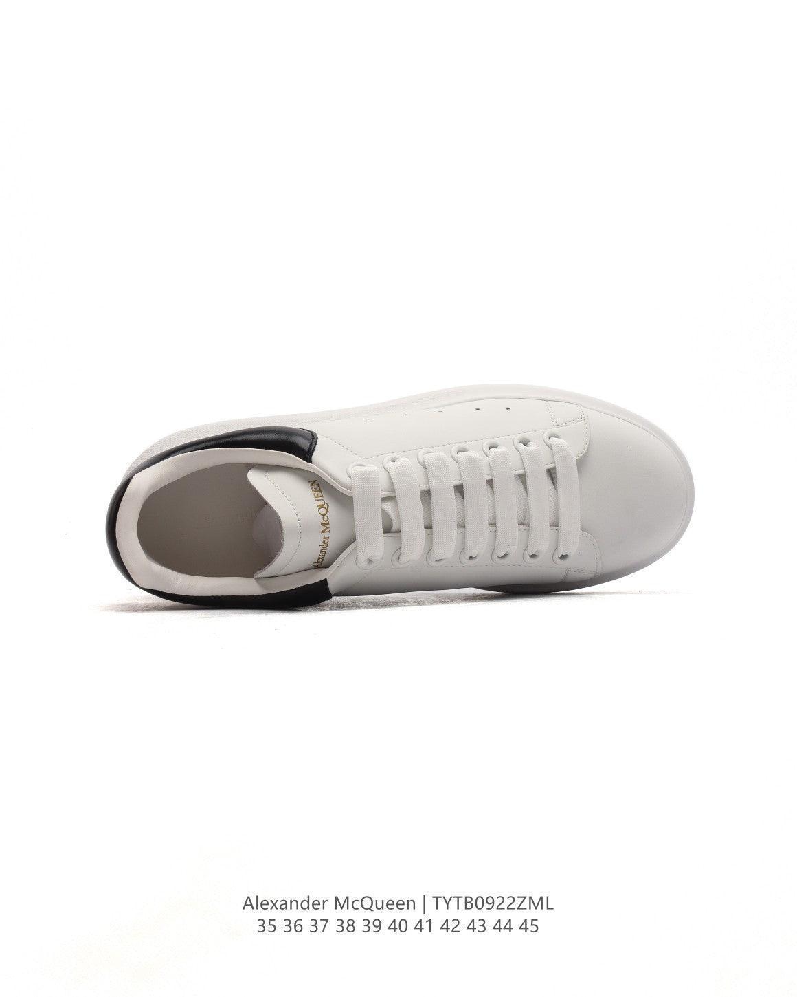 Alexander McQueen Oversized Sneakers - White &amp; Black Leather