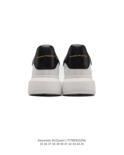 Alexander McQueen Oversized Sneakers - White &amp; Black Leather
