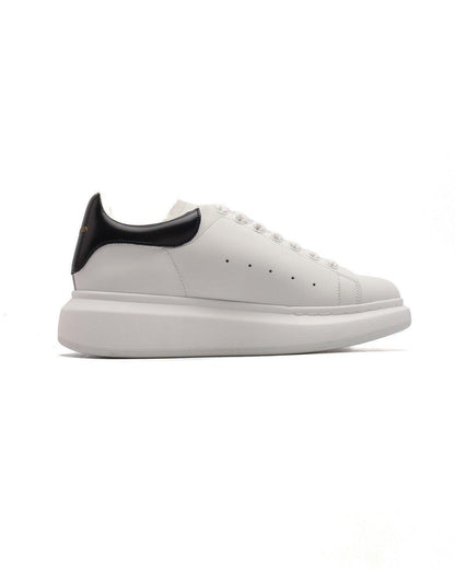 Alexander McQueen Oversized Sneakers - White &amp; Black Leather