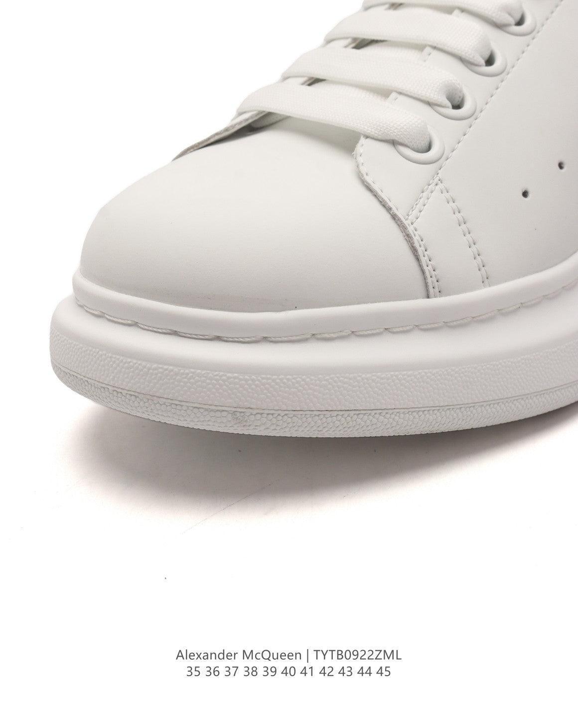 Alexander McQueen Oversized Sneakers - White &amp; Black Leather