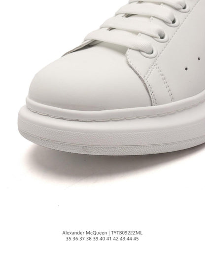 Alexander McQueen Oversized Sneakers - White &amp; Black Leather