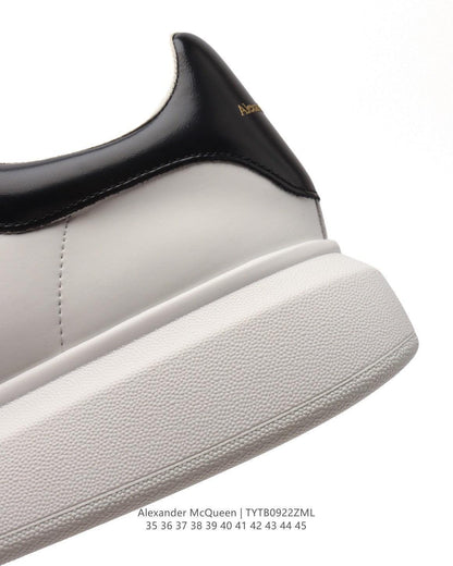 Alexander McQueen Oversized Sneakers - White &amp; Black Leather