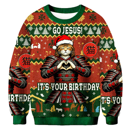 Casual Christmas Print Crew Neck Sweatshirts