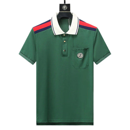 Gucci Green T-shirt with Collar – Luxury Cotton Tee for Men