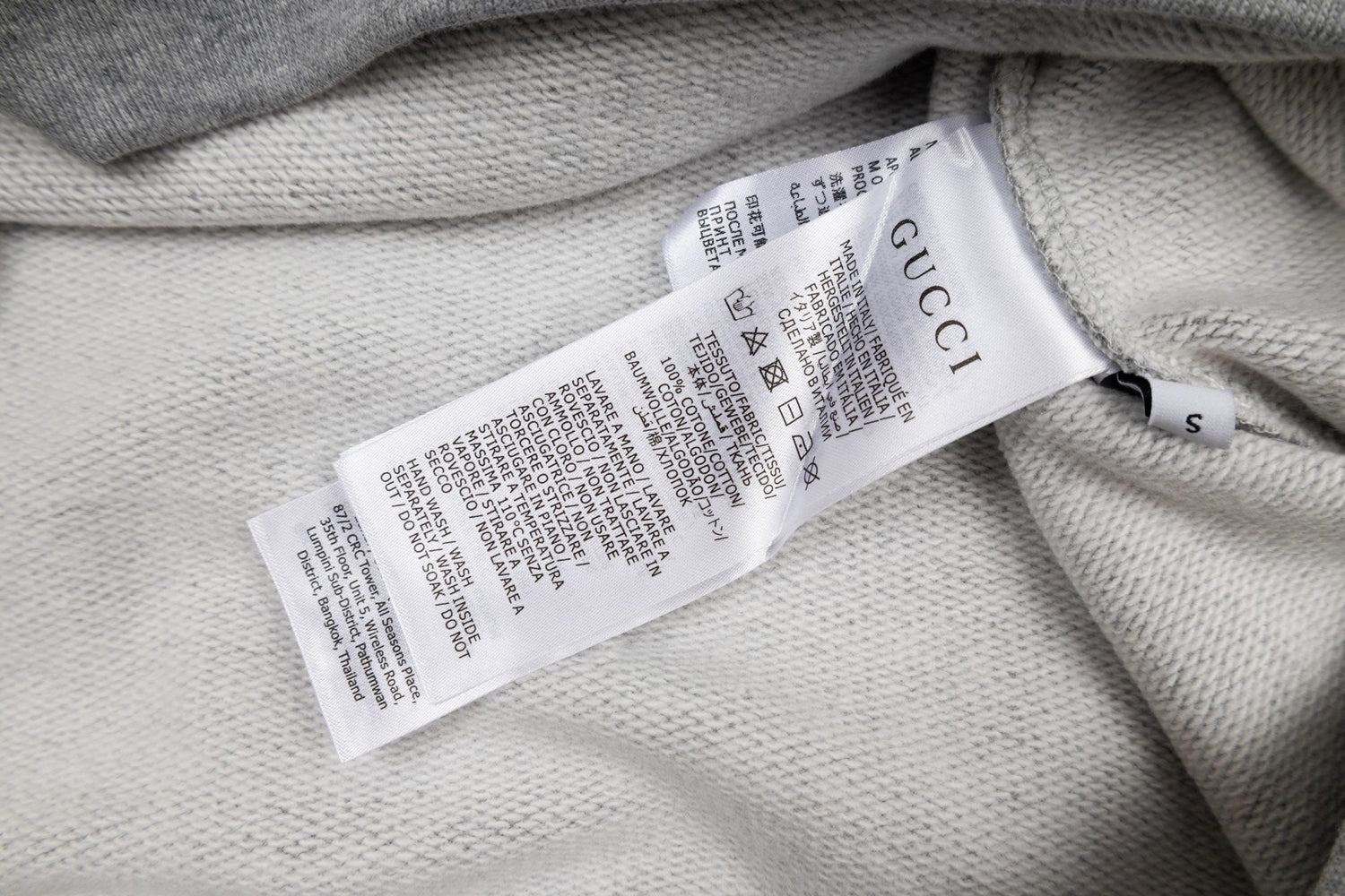GUCCI Gray Cotton Jersey Sweatshirt New &amp; Authentic