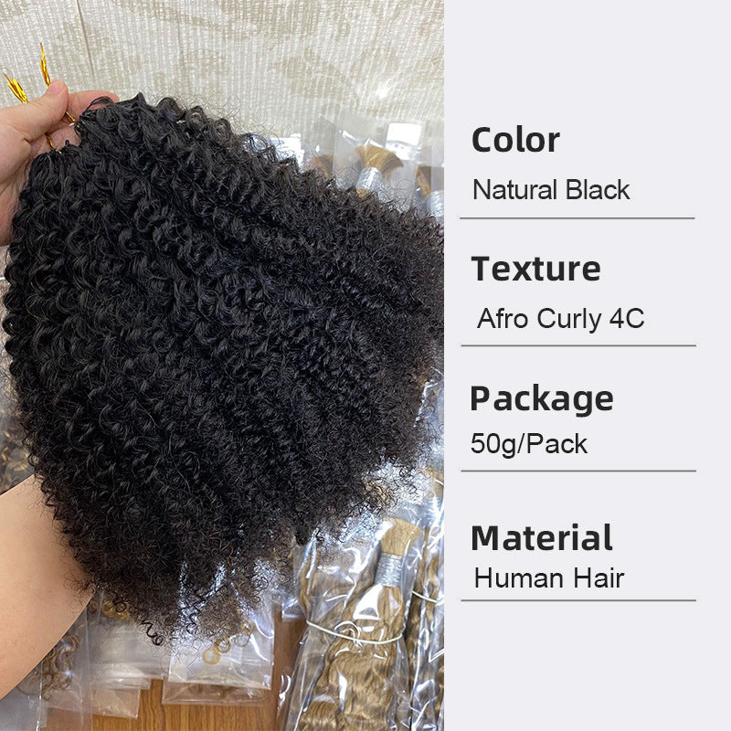 Real Human Hair Crochet Wigs Burmese Curly Crochet Human Hair Extensions