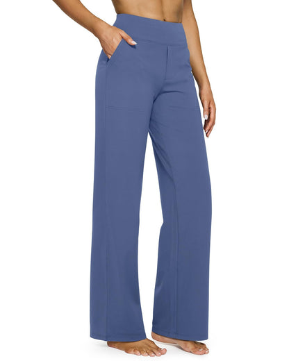 Casual High-Waisted Straight Pants Loose Pocket Yoga Pants