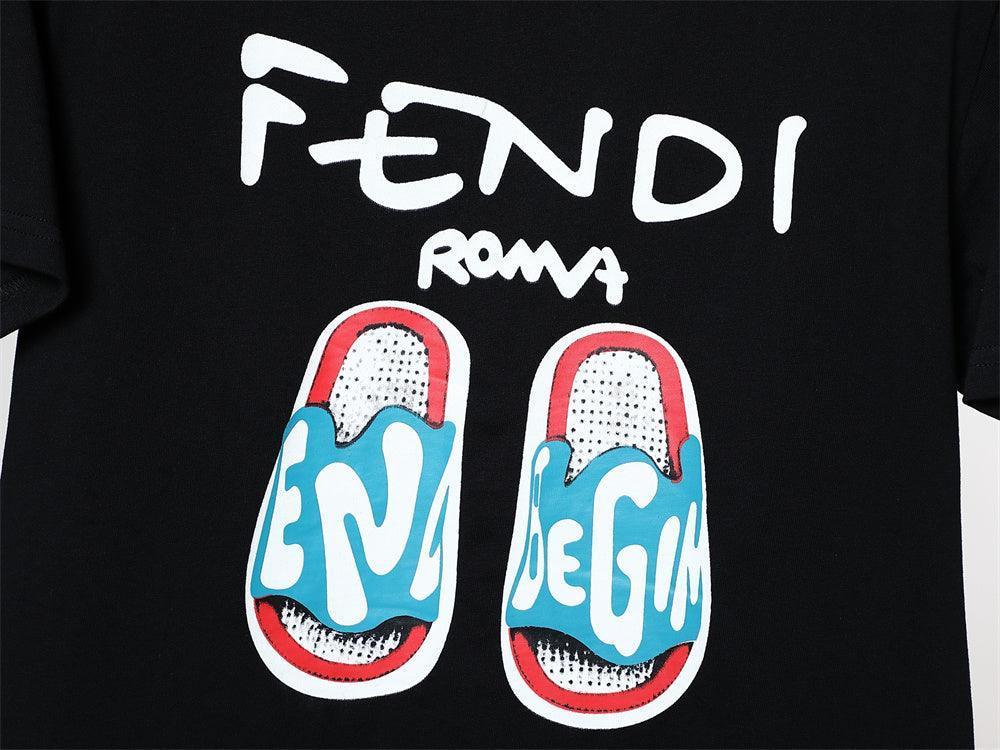 Fendi Roma T-Shirt without Collar &