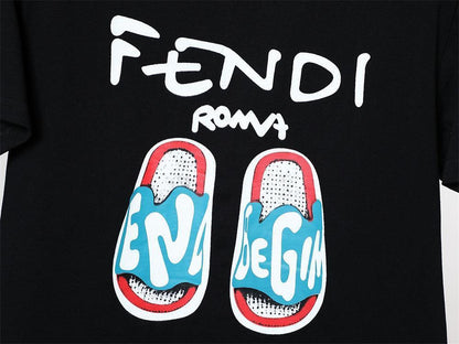 Fendi Roma T-Shirt without Collar &
