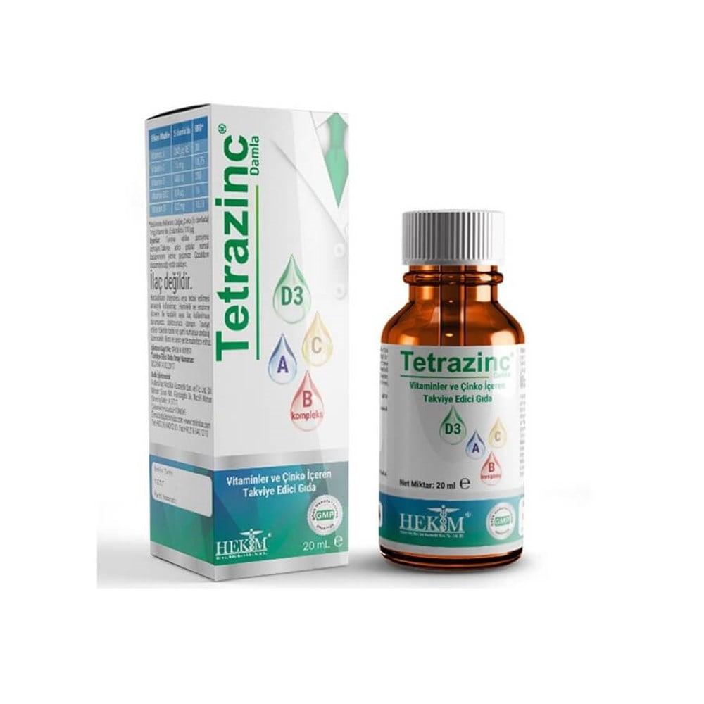 Tetrazinc - Vitamin &amp; Zinc Dietary Supplement Drops for Overall Health &amp; Wellness