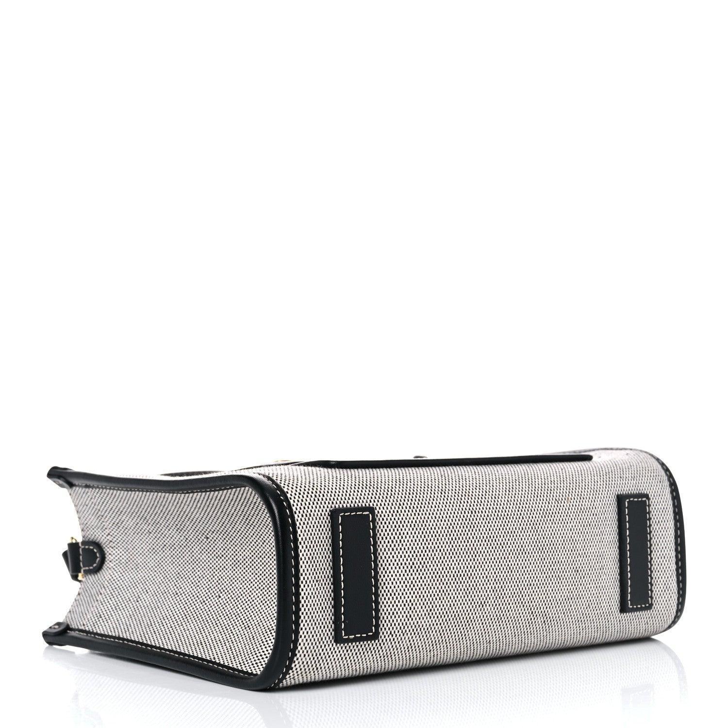 Burberry Canvas Smooth Calfskin Mini Two Tone Freya Tote