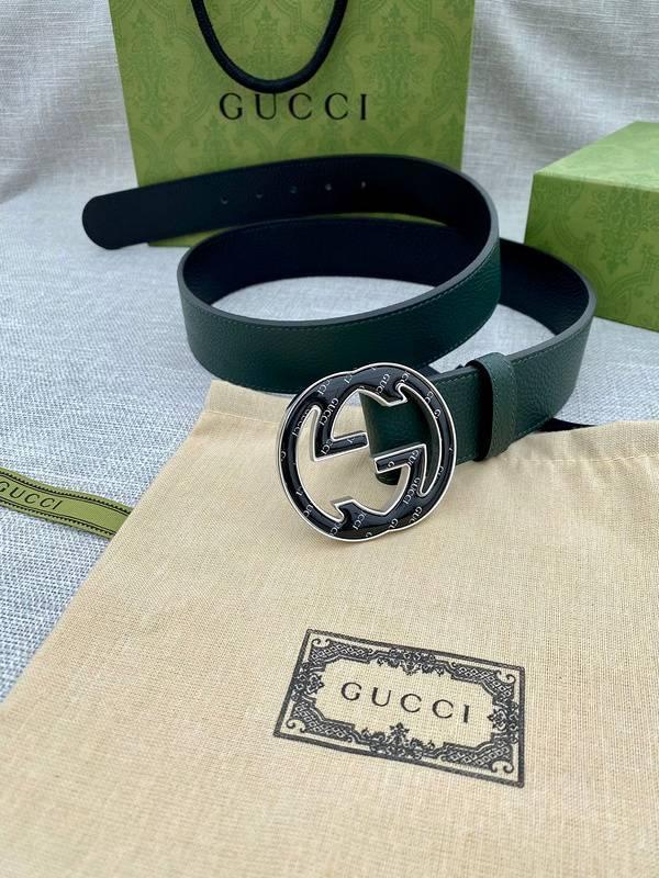GUCCI Embellished coated-canvas and leather belt &