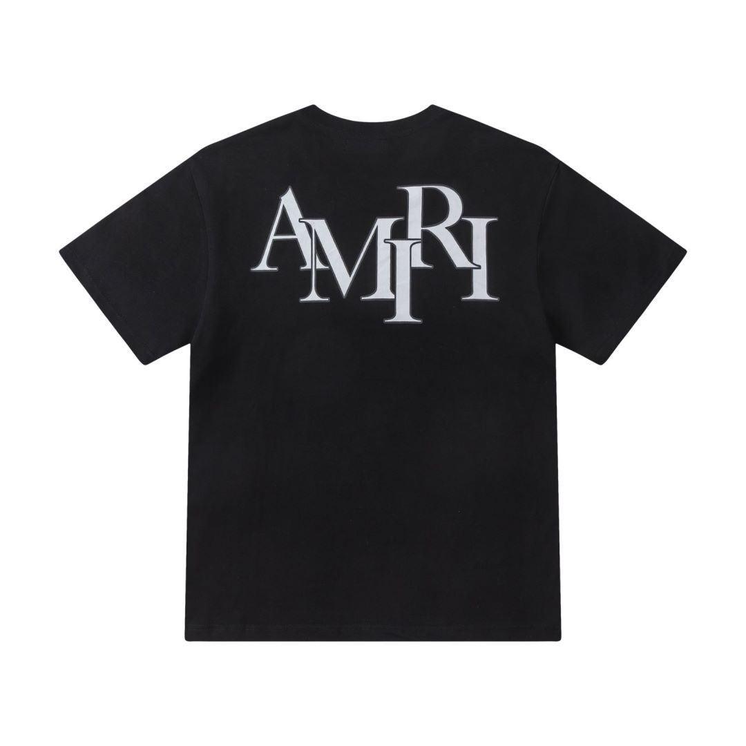 Amiri Black T-Shirt Without Collar