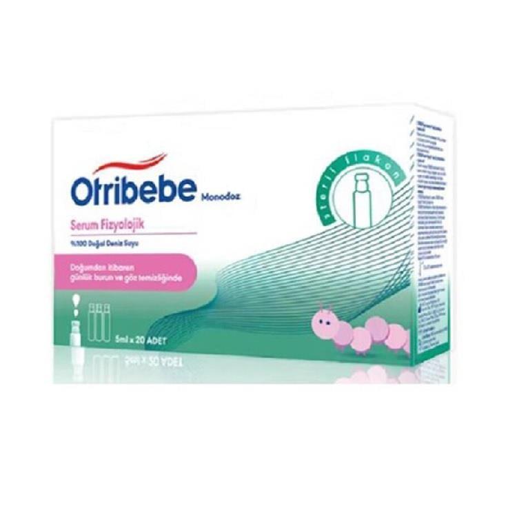 Otribebe Nasal Saline Solution - 100% Natural Seawater for Newborns &amp; Toddlers, Sterile &amp; Single-Dose Vials