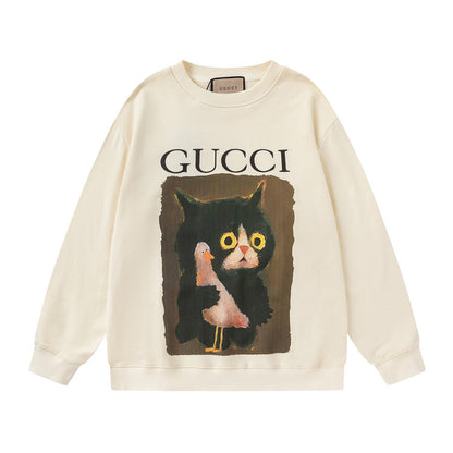 GUCCI Beige Cotton Jersey Sweatshirt New &amp; Authentic