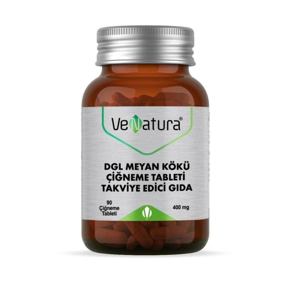 VeNatura Licorice Root Supplement Chewable Tablets - 400mg, Strawberry Flavor, Natural Health Support for Digestive &amp; Immune System