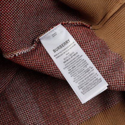 BURBERRY Check Technical Cotton Sweater In Archive Beige