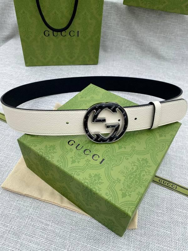 GUCCI Embellished coated-canvas and leather belt &