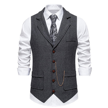 Mens Slim Fit Vintage Vest