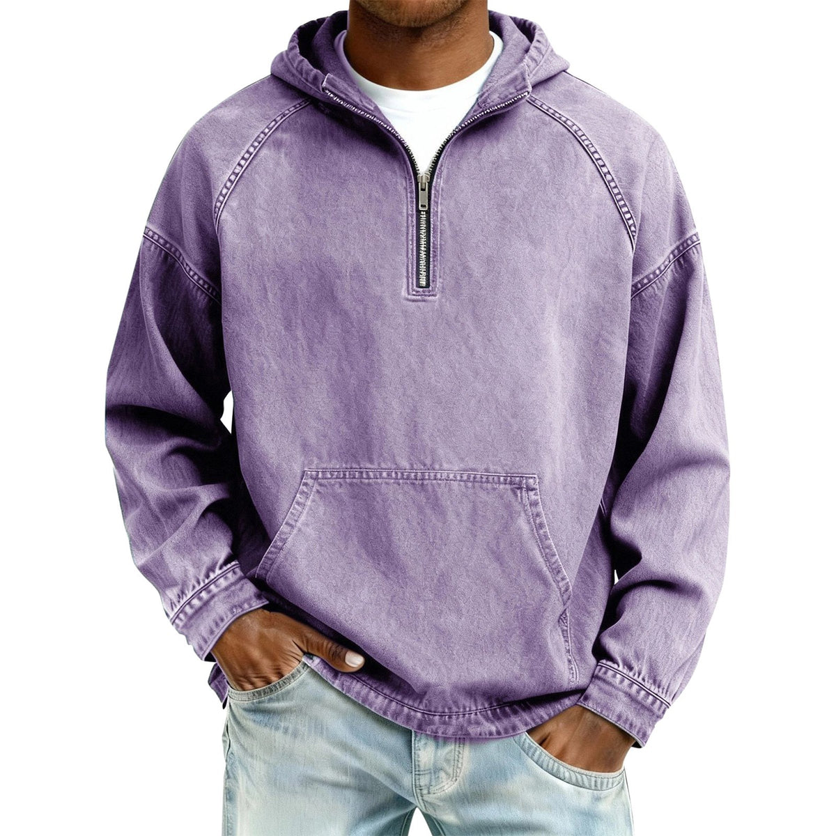 Mens Denim Jacket with Zipper