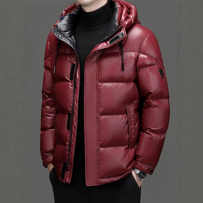 Men Winter Down Jacket Hooded Warm Coat