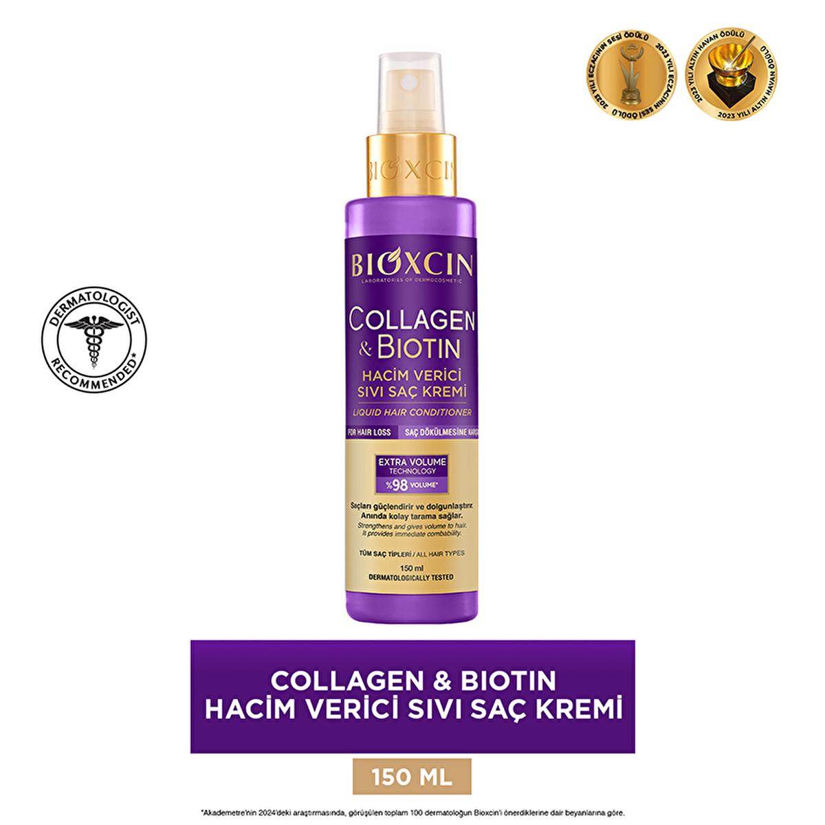 Bioxcin Collagen &amp; Biotin Hair Cream - Strengthens, Nourishes, and Adds Volume to Thin Hair