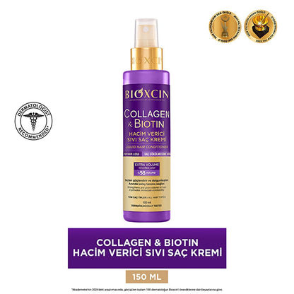 Bioxcin Collagen &amp; Biotin Hair Cream - Strengthens, Nourishes, and Adds Volume to Thin Hair
