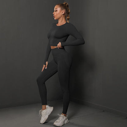 Seamless Pleated Yoga Suits