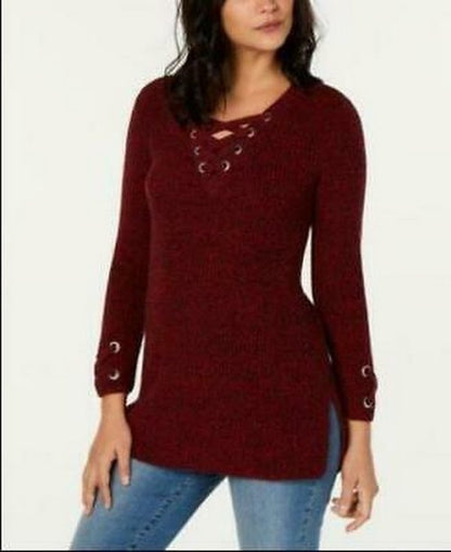 Style &amp; Co Petite Lace-up Tunic