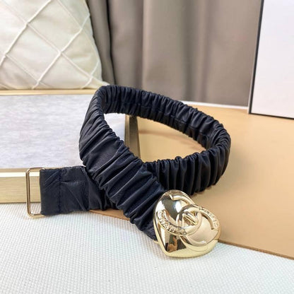 Chanel Calfskin CC Heart Coco In Love Women Belt &
