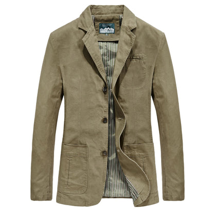 Classic Lapel Cotton Jacket for Men
