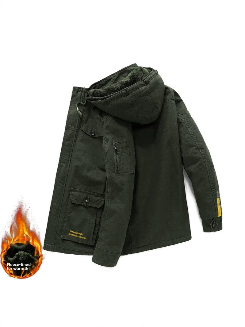 Fleece Lined Quilted Cotton Jacket