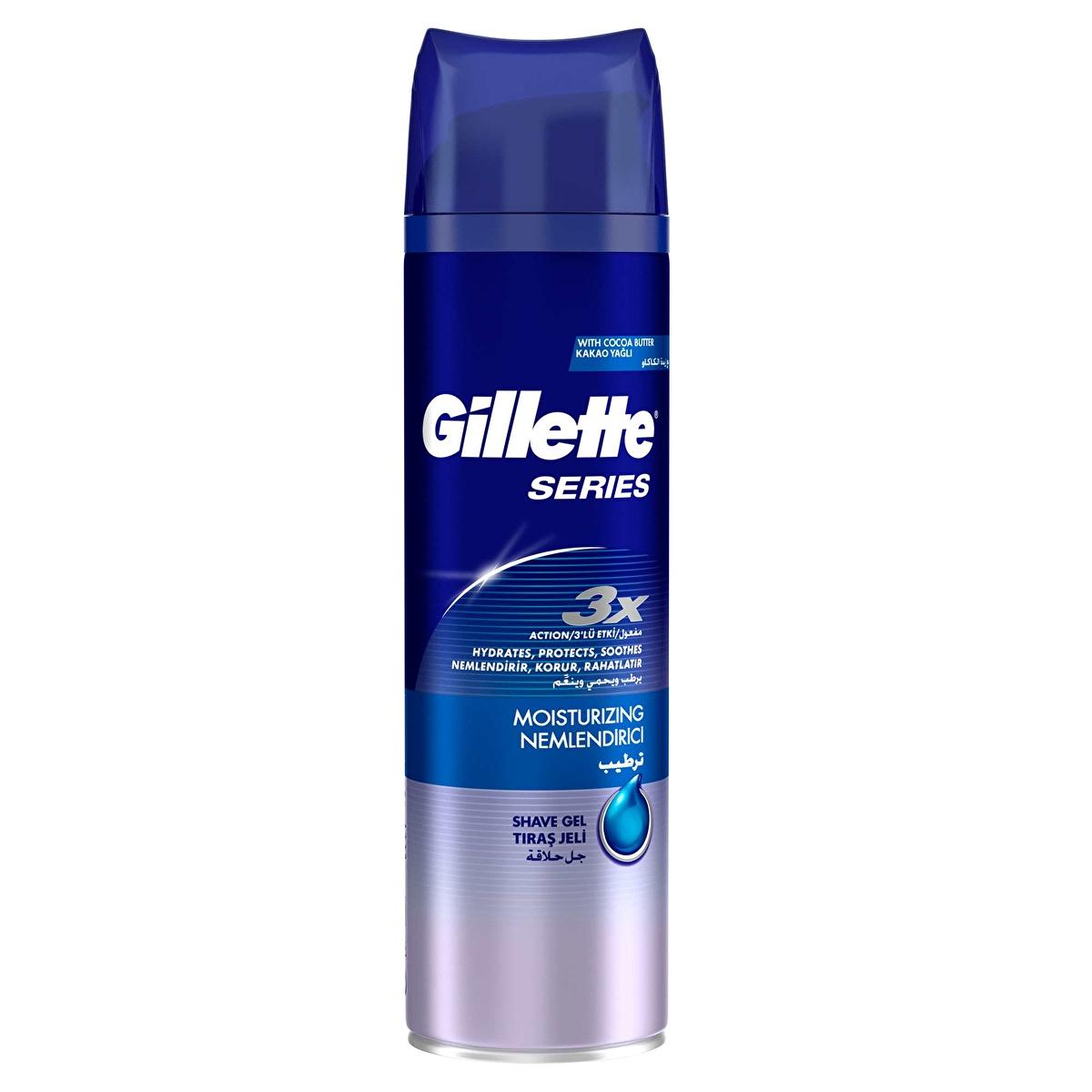 Gillette Series Moisturizing Shaving Gel for Men - 3-Layer Action Formula for Smooth Shaving, Sensitive Skin Relief &amp; Hydration