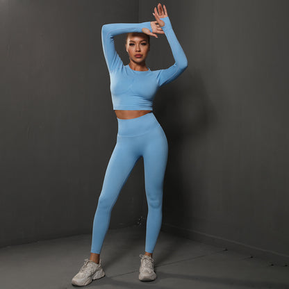 Seamless Pleated Yoga Suits