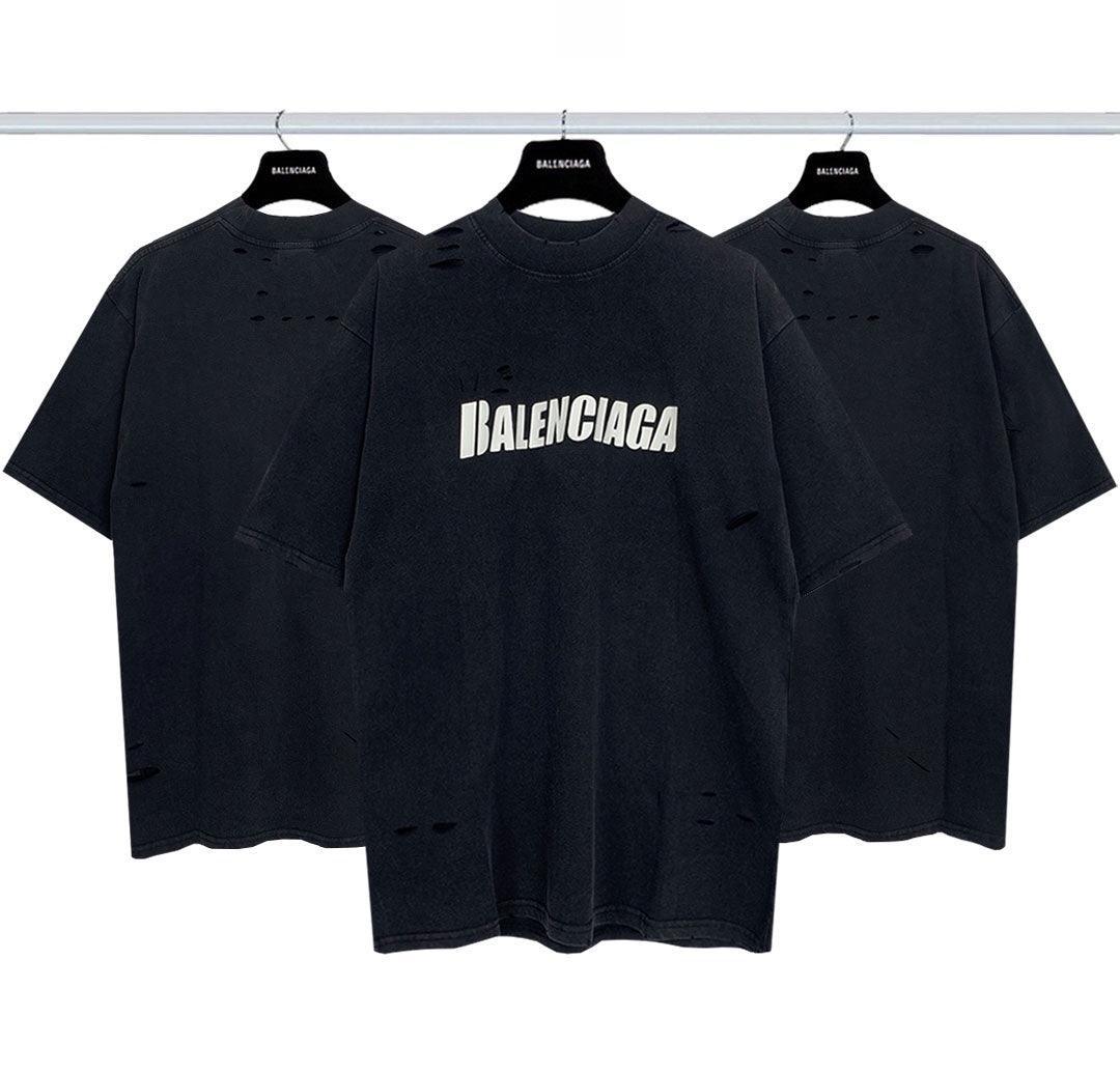 Balenciaga Black T-Shirt Without Collar