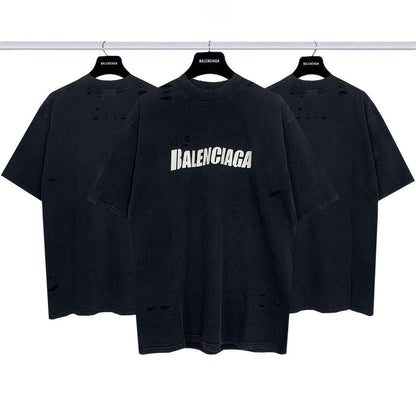Balenciaga Black T-Shirt Without Collar