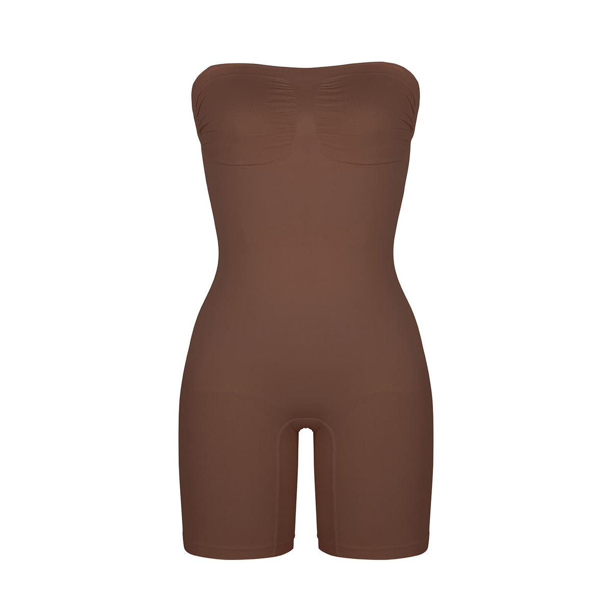 Abs-Controlling One-Piece Seamless Shaping Garment with Removable Shoulder Straps