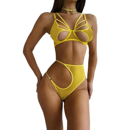 Sexy Lingerie Set with Metal Accessories